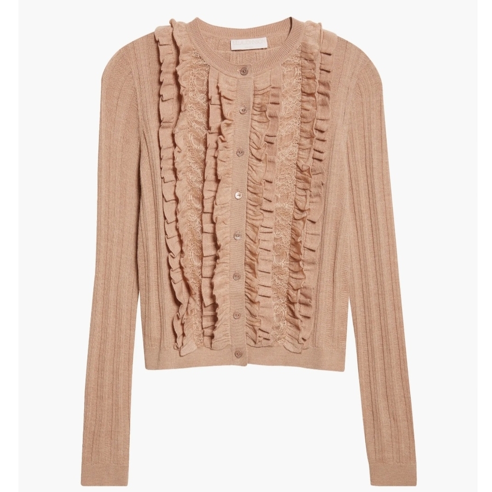Ulla Johnson Beige Ruffle Cardigan - Picture 10 of 12